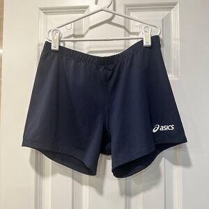 Asics Navy Blue Athletic Shorts 4” Inseam Size L Lightweight Elastic Waist NWOT